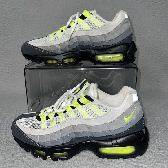 Nike Shoes - Nike Air Max 95 OG Neon 2015 Womens Sz 8 Mens Sz 6.5 Gray Volt Green 307960-002